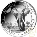 2 Unzen Silbermünze Somalia Elefant 2025