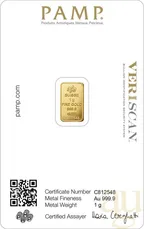 1 Gramm Goldbarren PAMP Fortuna