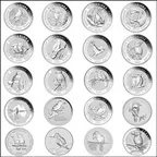 20 Jahre Kookaburra Jubiläums Silber-Set