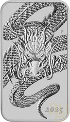 1 Unze Silbermünze Perth Mint Rectangular Dragon 2025