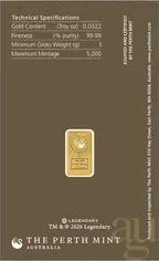 1 Gramm Goldbarren Perth Mint - Dune