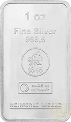 31,1 Gramm Silberbarren Heimerle + Meule