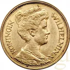5 Gulden Goldmünze Wilhelmina