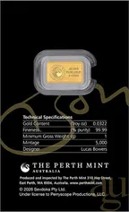 1 Gramm Goldbarren Perth Mint - Bon Scott