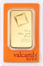 100 Gramm Goldbarren Valcambi