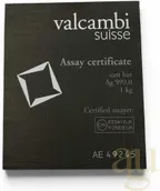 1 Kilogramm Silberbarren Valcambi