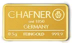 0,5 Gramm Goldbarren C. Hafner