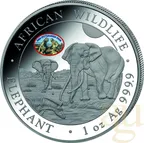 1 Unze Silbermünze Somalia Elefant 2026 - ANA Pittsburgh