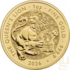 1 Unze Goldmünze Tudor Beasts Queen's Lion 2026