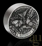 2 Kilogramm Silbermünze Australien Butterfly 2025 - Antik Finish - High Relief
