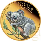 1 Unze Goldmünze Australien Koala 2025 polierte Platte - coloriert