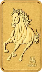 31,1 Gramm Goldbarren Perth Mint - Lunar Pferd