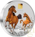 1 Kilogramm Silbermünze Australien Lunar III Pferd 2026 - coloriert mit 1g Gold Privy Mark