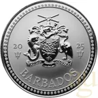 1 Unze Silbermünze Barbados Trident 2025