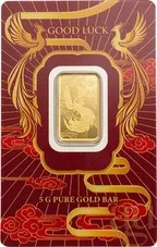 5 Gramm Goldbarren PAMP Good Luck Phoenix