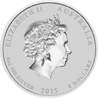 5 Unzen Silbermünze Australien Lunar II Ziege 2015
