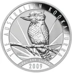 2 Unzen Silbermünze Australien Kookaburra 2009