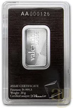 20 Gramm Platinbarren Valcambi