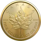 1/2 Unze Goldmünze Maple Leaf 2022