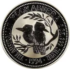 2 Unzen Silbermünze Australien Kookaburra 1994