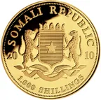 1 Unze Goldmünze Somalia Elefant 2010