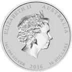 1 Kilogramm Silbermünze Australien Lunar II Affe 2016