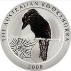 2 Unzen Silbermünze Australien Kookaburra 2008