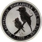 2 Unzen Silbermünze Australien Kookaburra 1999