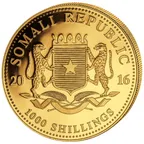 1 Unze Goldmünze Somalia Elefant 2016