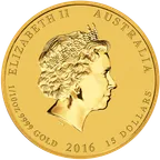1/10 Unze Goldmünze Australien Lunar II Affe 2016