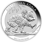 1 Unze Silbermünze Australien Koala 2016