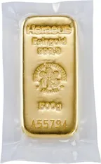 500 Gramm Goldbarren Heraeus