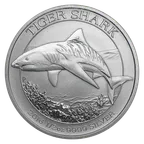 1/2 Unze Silbermünze Australien Tiger Shark - Tigerhai - 2016