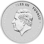 1 Unze Silbermünze Tuvalu 40 Jahre Top Gun - coloriert