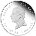 1 Unze Silbermünze Australien Lunar III Ziege 2027 - polierte Platte - coloriert