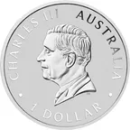 1 Unze Silbermünze Australien Emu 2026 - blau coloriert