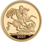 Sovereign King Charles 2027 Goldmünzen - polierte Platte - Three-Coin-Set
