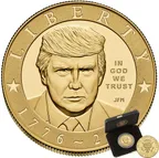 1 Unze Goldmünze America 250 Jahre Jubiläum USA - Präsident Donald J. Trump 2026 – Polierte Platte