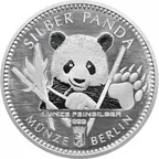 1 Unze Silber Panda 2017 Münze Berlin Round