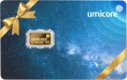 1 Gramm Goldbarren Umicore Geschenkkarte