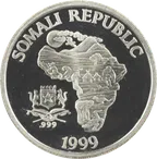 1 Unze Silbermünze Somali Republic African Monkey 1999