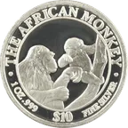1 Unze Silbermünze Somali Republic African Monkey 1999