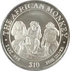 1 Unze Silbermünze Somali Republic African Monkey 2001