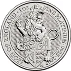 1 Unze Platinmünze Queens Beasts Lion 2017
