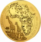 1 Unze Goldmünze Ruanda Giraffe 2018