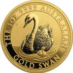1 Unze Goldmünze Australien Schwan 2018