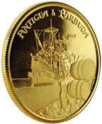 1 Unze Goldmünze EC8 Antigua & Barbuda - Rum Runner 2018