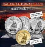 1 Unze Silbermünze Ruanda Nautical Serie - HMS Endeavour 2018 - polierte Platte