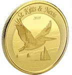 1 Unze Goldmünze EC8 St. Kitts & Nevis - Pelikan 2018