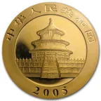 1/2 Unze Goldmünze China Panda 2005